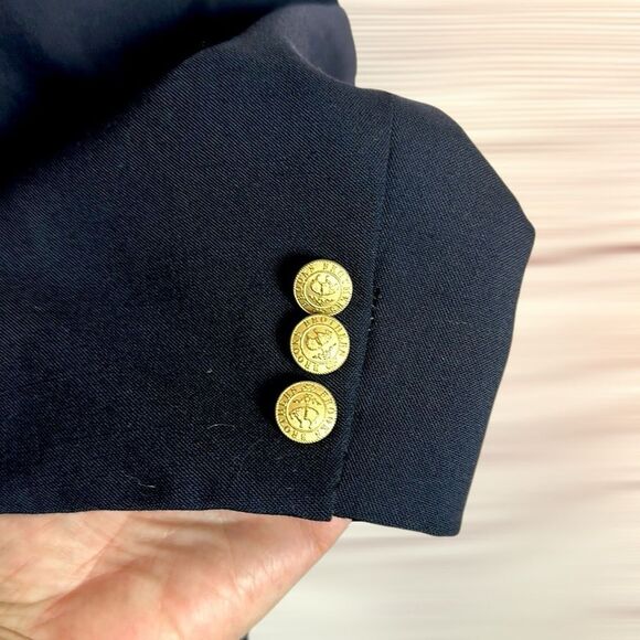 Brooks Brothers 346 Two-Buttons Wool Blazer Navy Blue with Gold Buttons 44R - Picture 6 of 14
